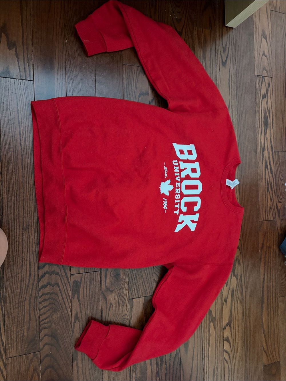Brock University Red Crewneck Sweatshirt